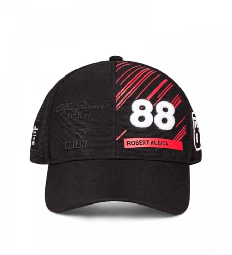 Image of Alfa Romeo Racing F1 2022 Special Edition Robert Kubica Driver Baseball Hat Black,One Size,U908114424