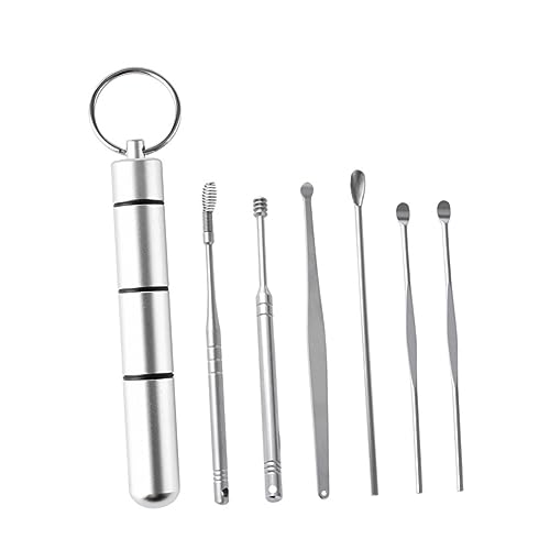 HAPINARY 6 Piezas recolectores de cera del oído orejas removedor de cera removedor de cerumen Removedor cera oído herramienta de limpieza de oídos cuchara limpiadora de oidos