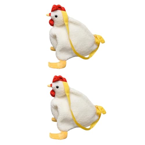 Sac à bandoulière forme de poulet en peluche pour partager une touche de tendresse