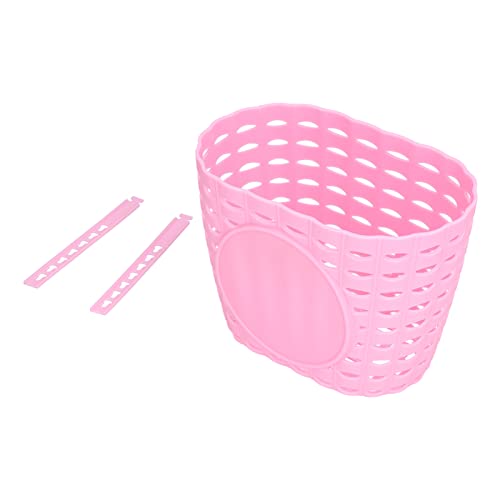 Rengue Cesta de Bicicleta para Niños, Cesta para Niños, Diseño Tejido a Mano, para Bicicletas y Scooters, de Bicicleta para de 12x15x20 Cm, Manillar de Plástico para Necesidades Diarias del Hogar