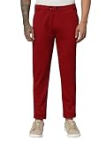 Vogaan Mens Lycra Blend Stretchable Trouser Pant Regular Fit Maroon