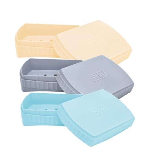 Image of FLAIR Estella Soap Case with Drainage | Reusable & Durable Soap Box | Modern Bathroom Soap Holder (2, Blue)