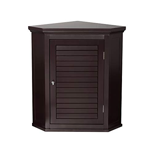 Versanora Wooden Cupboard Wall Mounted Bathroom Corner Storage Unit, MDF, Brown, 57.15 x 38.1 x 60.96 cm Versanora Wooden Cupboard Wall Mounted Bathroom Corner Storage Unit, MDF, Brown, 57.15 x 38.1 x 60.96 cm