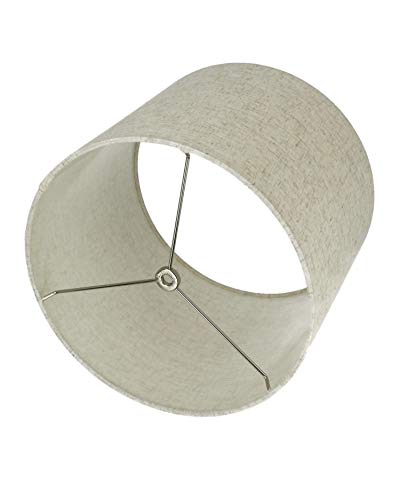 Urbanest Linen Drum Lamp Shade, 12-Inch By 12-Inch By 10-Inch, Cottage, Spider-Fitter #TOP1