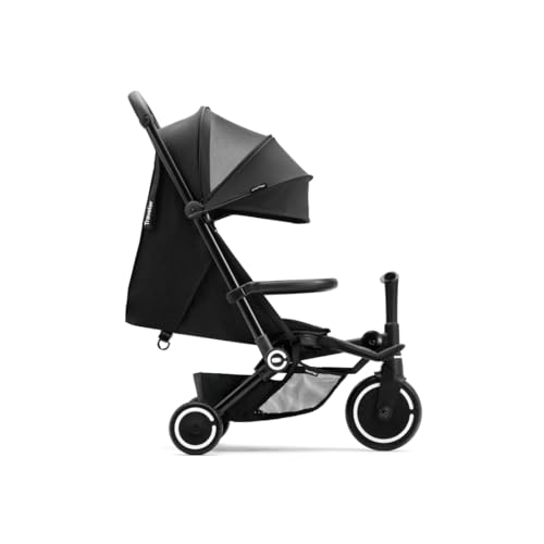 Image of Smartrike Traveler Travel Stroller for Toddlers - Lightweight, Foldable & Compact Stroller with Near-Flat Recline, Onyx Black