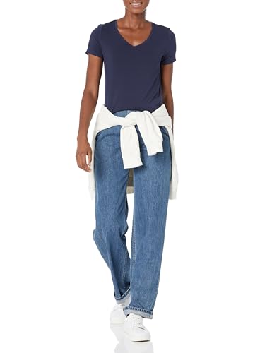 Amazon Essentials Women's Relaxed-Fit Short-Sleeve V-Neck Tunic (Available in Plus Size)4