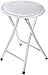 TIENDA EURASIA® Taburete Plegable de Aluminio con Asiento Acolchado. Medidas: 40x30x30cm Ideal para Cocina, Comedor, Salón, Dormitorio (Blanco)