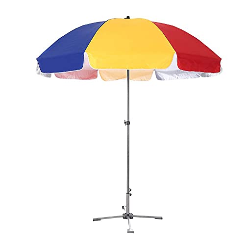 Grand parasol rond extérieur avec base de maintien renforcée