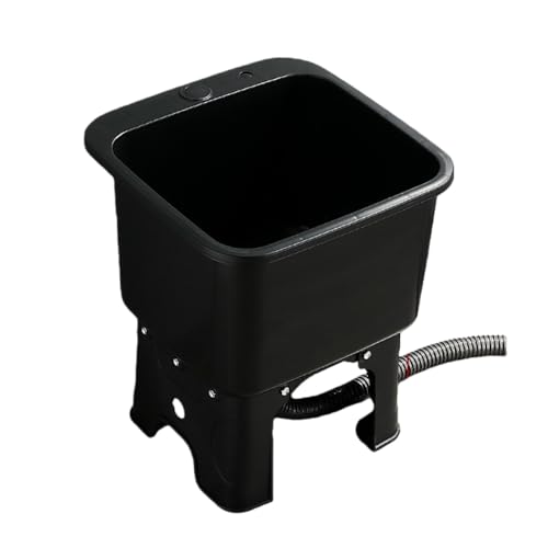 ZDQMAD シンプルキッチンシンク ローガーデンシンク 大容量 ディープシンク 屋外 プラスチック素材 蛇口なし 自立型 組み立て簡単 庭、キャンプ、家庭、工場での使用に最適 (ブラック,スタンダードモデル)