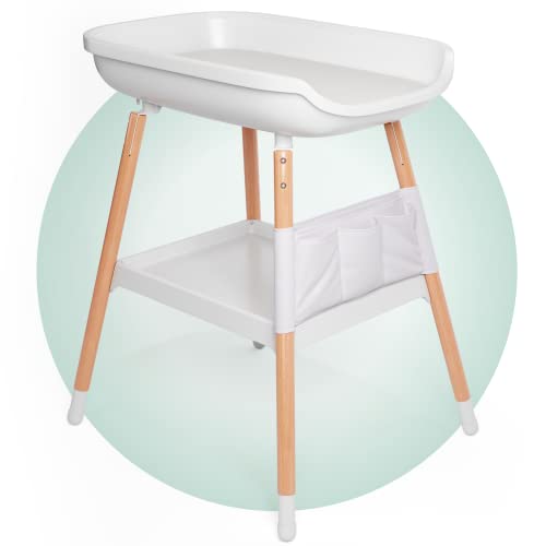 Children Of Design Deluxe Diaper Changing Table - Portable Baby Changing Station & Organizer, Nursery Furnitue Tables With Storage Shelf And Changing Pad Included #TOP26