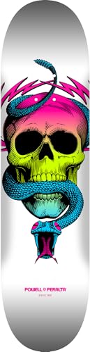 Powell Peralta Mike McGill Skull & Snake Skateboard Deck, Lime Fade/White, 8.0" x 31.45"
