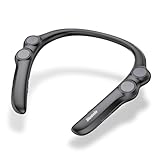 Dawsho Neckband Bluetooth Speakers,Wireless Bluetooth Speakers Wearable Collar Speaker with Mic,CVC 8.0 Noise Cancelling 3D Sound Portable Bluetooth Speaker for Home/Outdoors (Black), CH-929S