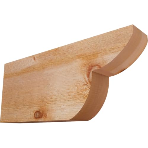 Ekena Millwork RFT04X10X24CRE00RWR Crestline Rough Sawn Rustic Wood Rafter Tails' 4"W x 10"H x 24"L, Western Red Cedar