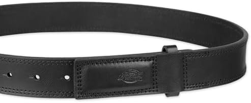 Dickies Men's Leather Mechanic No-Scratch Work Belt - Buckleless, Snap-On Belt