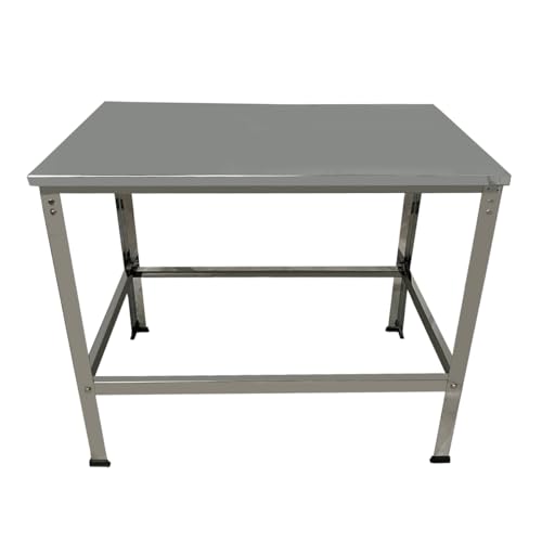 LAURINDOS, Mesa Industrial Inox 94x57x80 Suporte Multiuso Reforçada