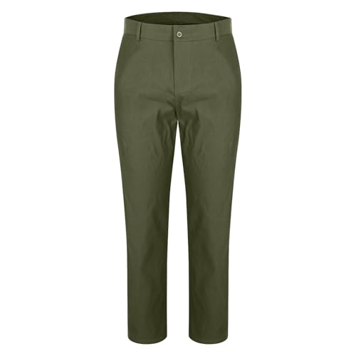Mens Casual Stretch Chino Pants Slim Fit Expandable Waist Flat Front Khaki Pant Lightweight Golf Trousers with Pocket4