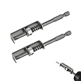 Spring Loaded Screw Holder Bit,Anti-drop Screwdriver Bit,Scalable Screwdrive Guide Drill Bits Tip Holder for Mechanics,Electricians,DIY Repair,Single-Hand Operation,Universal Screw Retaining Tool (2)