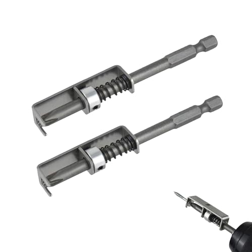 Spring Loaded Screw Holder Bit,Anti-drop Screwdriver Bit,Scalable Screwdrive Guide Drill Bits Tip Holder for Mechanics,Electricians,DIY Repair,Single-Hand Operation,Universal Screw Retaining Tool (2)