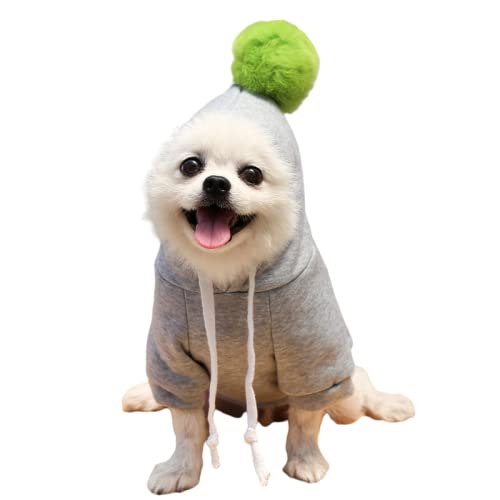 Warm Dog Winter Clothes Cute Fruit Dog Coat Hoodies Fleece Pet Dogs Costume Jacket for French Bulldog Chihuahua Ropa para Perro(2 Grey,XS) โ image 1