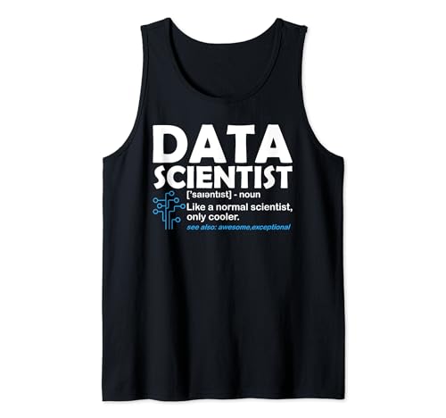 Funny Data Scientist Definition Computer Science IT Lover Camiseta sin Mangas