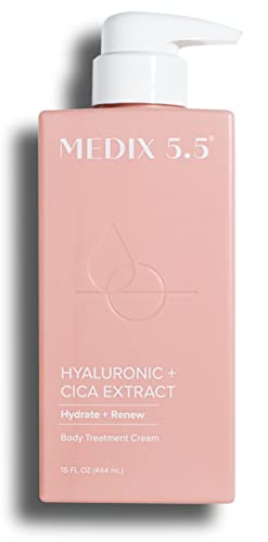 Medix 5.5 Hyaluronic Acid + Vitamin E Cream Body Lotion & Face Moisturizer | Hydrating Dry Skin Firming Lotion Minimizes Look Of Wrinkles, Stretch Marks, & Crepey Skin | Skin Care Products | 15 Fl Oz #TOP5