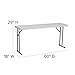 EMMA + OLIVER 5-Foot Rectangle Granite White Plastic Folding Training/Seminar Table