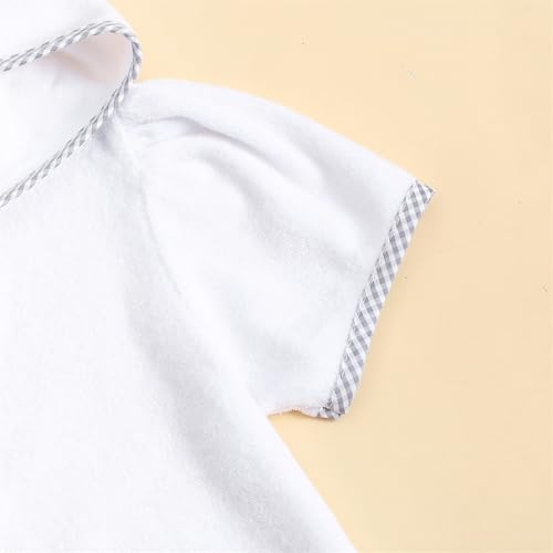 Image of Baby Girls Boys Terry Cloth Swim Cover Up Zip Up Hooded Bathing Suit Coverup Wraps Kid Summer Pool Beach Swimsuit