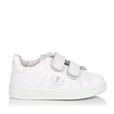 zapatos zapy el corte ingles  Zapy 520.01 Zapatilla Piel COLEGIAL Velcro Unisex-NIÑOS Blanco 25