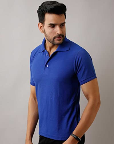 Image of INKKR Men's Polo Neck Half Sleeve Solid T-Shirts