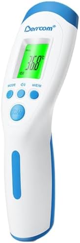 Berrcom Fieberthermometer Kontaktlos Stirnthermometer für Babys and Adults Infrarot Digitales Thermometer mit sofort Ablesung, 3 Farben Fieberalarm, °C/°F Schalter