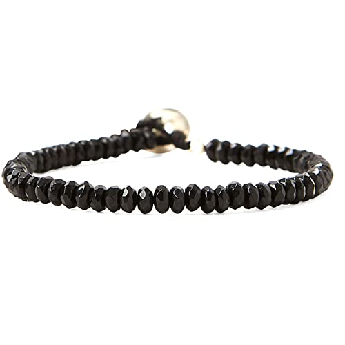 Chan Luu Beaded Stone Single Wrap Bracelet (Onyx) #TOP27