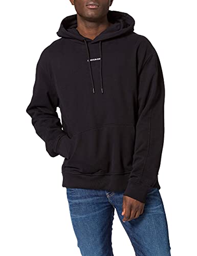 Calvin Klein Jeans Herren Branding Hoodie Kapuzenpullover mit Micro-Logo,...