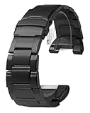 Correa de repuesto de Metal for reloj Casio for G-Shock GST-W300G S300G 400G B100 S310, correa de acero inoxidable con herramienta(Black)