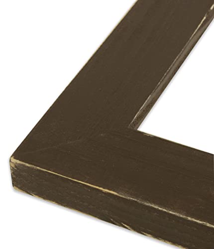 The Rusty Roof-9X12- Distressed Everly Espresso - Solid Wood- Handmade Wooden Frame #TOP29