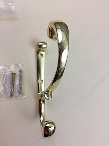 Coat/Hat Hook Zinc Pol Brass #TOP3
