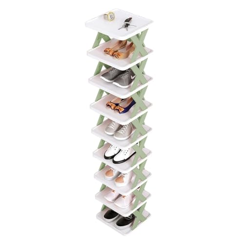 VANZACK Tall No-Tool Stackable Shoe Rack for Entryway