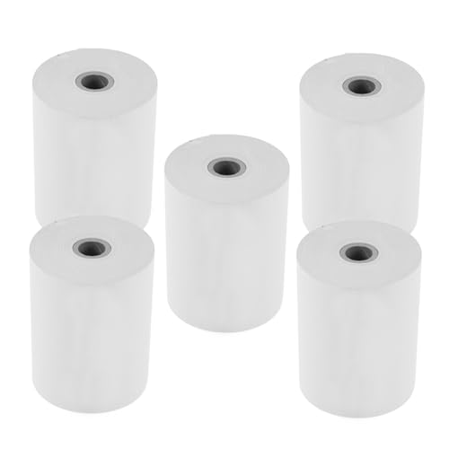 Papier thermique multifonction en lot de 5 rouleaux pour imprimante de bureau et commerce