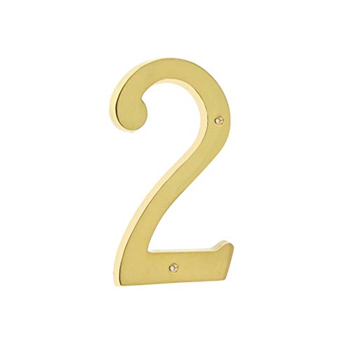 Bebarley 4 Inch Premium Bright Solid Brass Door House Numbers And Street Address Plaques Numbers For Residence And Mailbox Signs. #TOP24