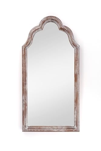 twakutwaku 32" Vingtage French Mirror with Wooden Frame in Classic