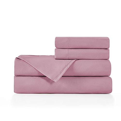 Basic Choice Brushed Microfiber Bed Sheet Set, Rouge, Queen, 4 Pieces #TOP16