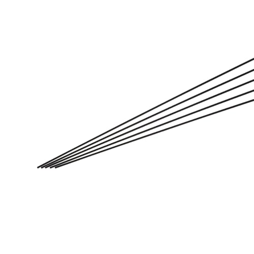 QUARKZMAN Kohlefaserstab 2.5mm x 500mm Kohlefaser Rundstab Für RC Flugzeug DIY Bastel Drachen Flügelrohr Quadrocopter Arm Reparatur Packung mit 5 Stück