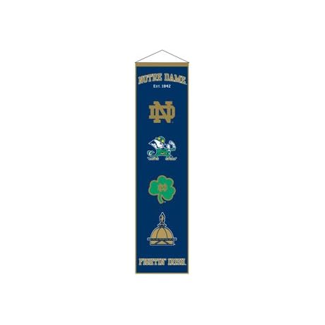 Notre Dame Fighting Irish Wool Banner: Showcase Your Irish Spirit with Pride
