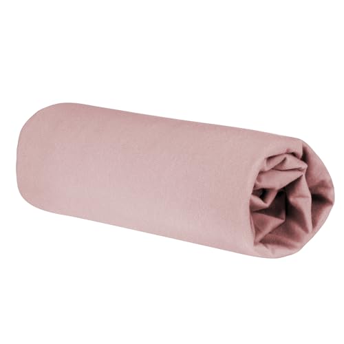 Julius Zöllner 8380313100 Jersey Spannbetttuch Doppelpack für das Kinderbett, Gr. 60x120 / 70x140, weiß, 2er Pack 3 roba Spannbettlaken Lil Planet 60 x 120 – 70 x 140 - Baby Bettlaken für Kindermatratzen - Bio Baumwolle - GOTS und Oeko-Tex Standard 100 - Rosa / Mauve