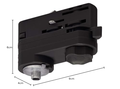 SLV 3PHASEN-ADAPTER für S-TRACK Hochvolt 3Phasen-Aufbauschiene | Schwarz, Aluminium, 8,4 x 3,3 x 5,5 cm