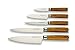 Echtwerk 5-częściowy zestaw noży damasceńskich, nóż kuchenny, nóż damasceński, nóż z drewnianym uchwytem, brązowy/srebrny 36 x 23 x 3,4 cm