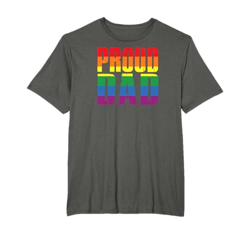 Proud Dad LGBT Rainbow Gay Pride Father's Day T-Shirt T-Shirt