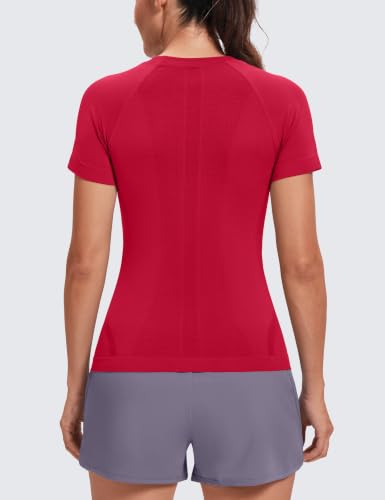 Image of MathCat Seamless Short Sleeve Workout Tops for Women