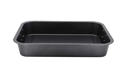 Krüger Grill-/Auflaufform Mit ER-Griffen – 34x24x6,5 Cm, Schwarz Emailliert