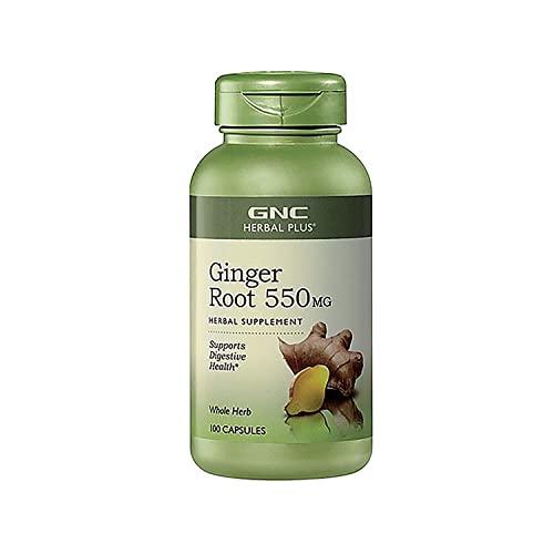 Gnc Herbal Plus Ginger Root 550Mg (California Only), 100 Capsules, Supports Digestive Health #TOP15