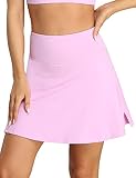 1a1a Women’s Sports Skirts with Shorts Inside Pockets Gym Running Tennis Golf Skorts Aurora Pink Sma